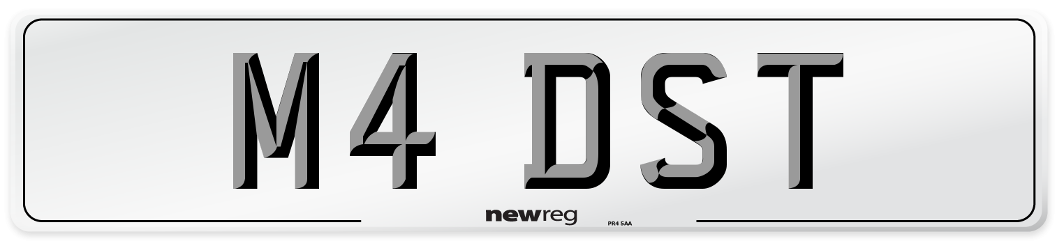 M4 DST Number Plate from New Reg